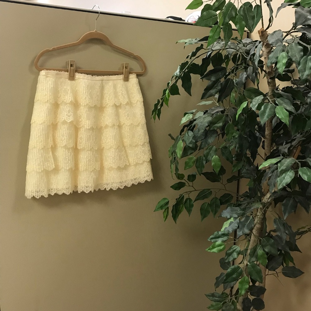 Caitlin Michelle cream lace skirt